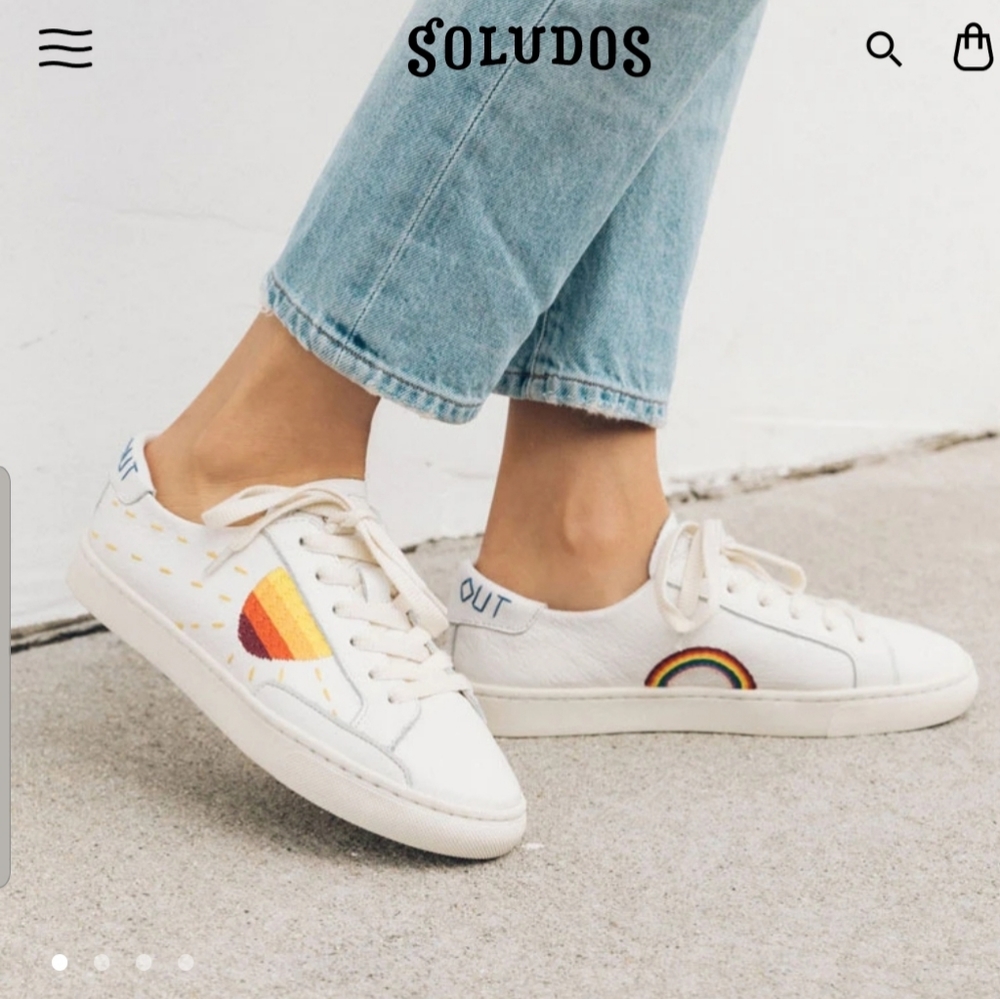 Soludos Peace Out Canvas Sneaker Size 9